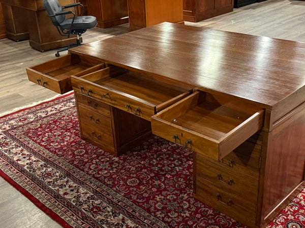 Vintage bureau, partnerdesk, mahoniehout, 674