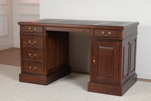Regent 140x70 Mahonie, klassiek Engels bureau, massief mahoniehout