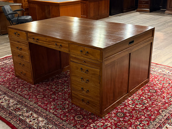 Vintage bureau, partnerdesk, mahoniehout, 674