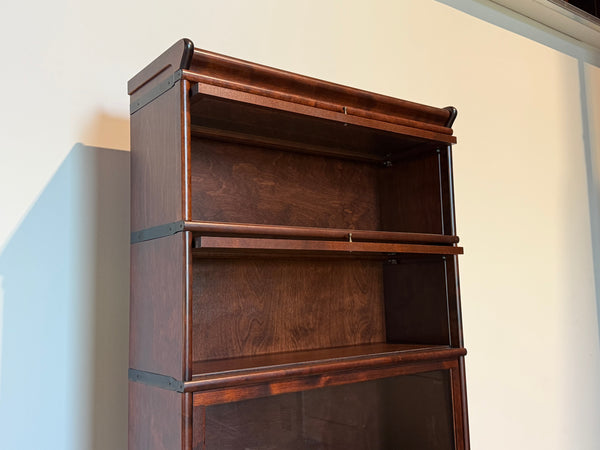 Set van Globe Wernicke boekenkast, stapelbaar, mahoniehout