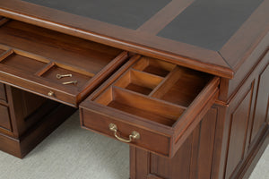 Regent 140x70 Amber, classic English desk, solid mahogany