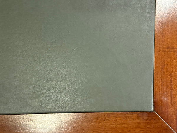 Vintage-Schreibtisch, Partner-Schreibtisch, klassischer englischer Schreibtisch, Mahagoni, grünes Leder, 638