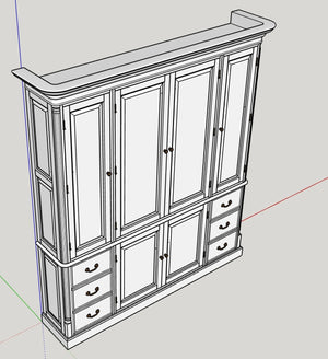 Custom boekenkast 220cm pilar