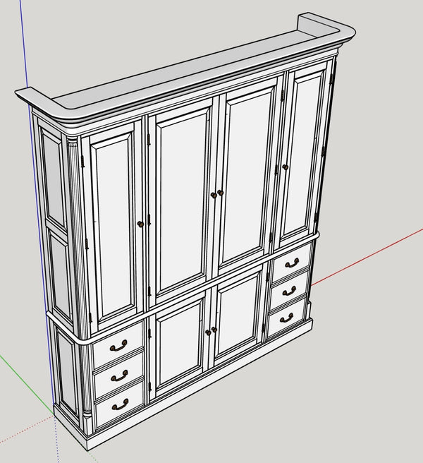 Custom boekenkast 220cm pilar