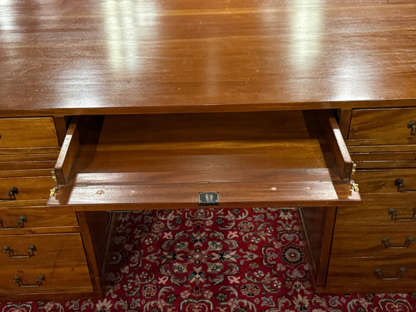 Vintage bureau, partnerdesk, mahoniehout, 674