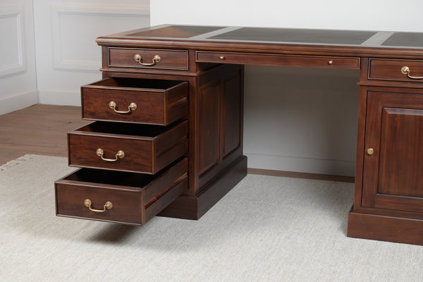 Regent 160x80 Mahogany, classic English desk, solid mahogany
