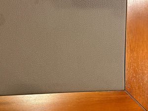 Vintage bureau, klassiek Engels bureau, mahoniehout, bruin leer, 609