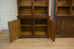 Bibliothèque vintage, bois de pin, 2 parties