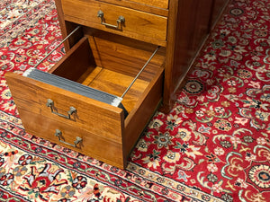 Vintage bureau, partnerdesk, mahoniehout, 674
