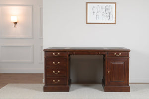 Regent 160x80 Mahogany, classic English desk, solid mahogany