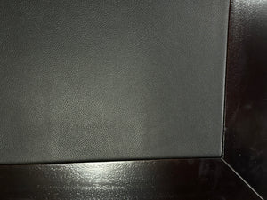 Vintage bureau, klassiek Engels bureau, mahoniehout, donker kersen, zwart leer, 631