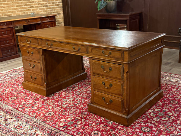 Vintage bureau, klassiek Engels bureau, Eichholtz, eikenhout, 662