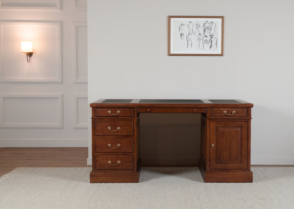 Regent 160x80 Amber, classic English desk, solid mahogany