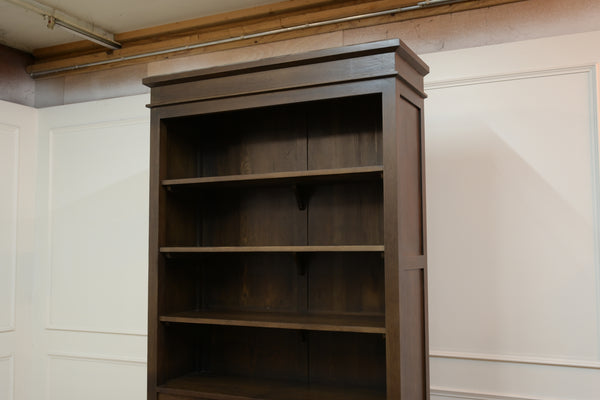 Vintage boekenkast, klassieke Engelse boekenkast, eikenhout