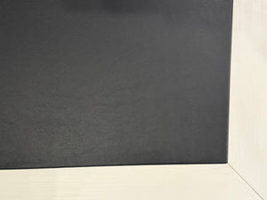 Vintage-Schreibtisch, weiß, klassischer englischer Schreibtisch, Mahagoni, schwarzes Leder, 639