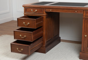 Regent 140x70 Amber, classic English desk, solid mahogany