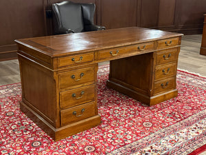 Vintage bureau, klassiek Engels bureau, Eichholtz, eikenhout, 625