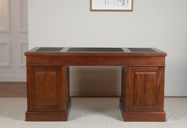 Regent 160x80 Amber, classic English desk, solid mahogany