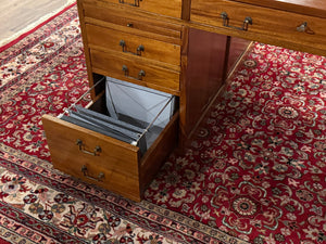 Vintage bureau, partnerdesk, mahoniehout, 674