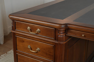 Pillar 180x120 Amber, partner desk, classic English desk, solid mahogany