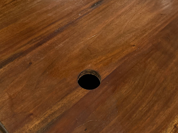 Vintage bureau, partnerdesk, klassiek Engels bureau, mahoniehout, 617