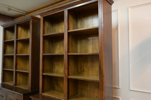 Bibliothèque vintage, bois de pin, 2 parties