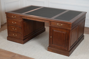 Regent 180x120 Amber, partner desk, classic English desk, solid mahogany