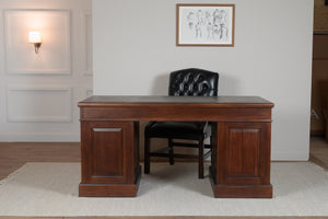 Regent 160x80 Mahogany, classic English desk, solid mahogany
