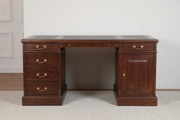 Regent 160x80 Mahogany, classic English desk, solid mahogany