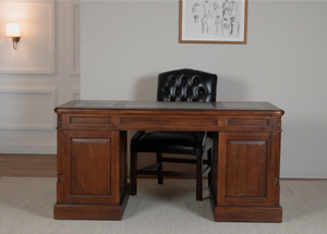 Pillar 160x80 Mahogany, classic English desk, solid mahogany