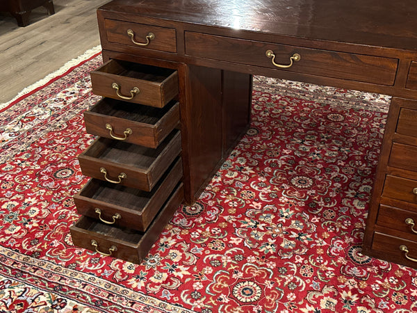 Vintage bureau, klassiek Engels bureau, mahoniehout, 622