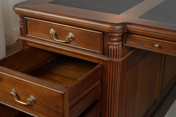 Pillar 180x120 Amber, partner desk, classic English desk, solid mahogany