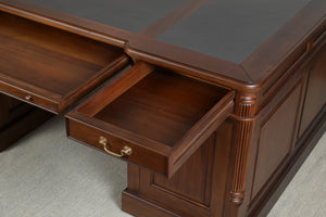 Pillar 180x120 Amber, partner desk, classic English desk, solid mahogany