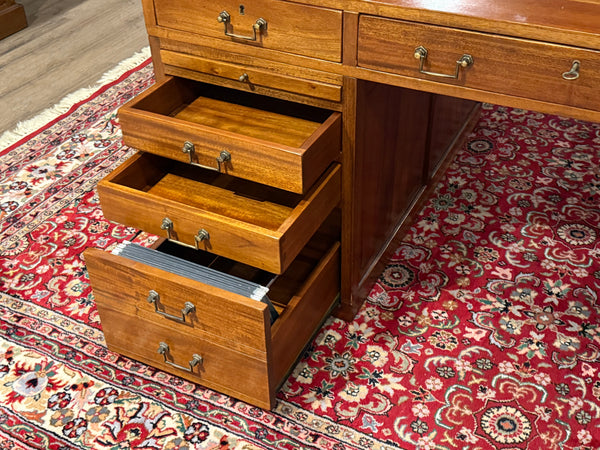 Vintage bureau, partnerdesk, mahoniehout, 674
