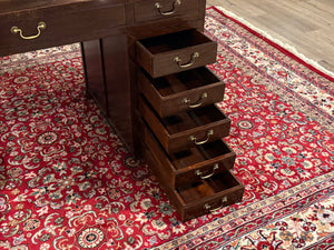 Bureau vintage, bureau anglais classique, acajou, 644