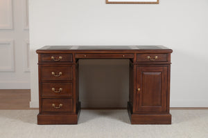 Regent 140x70 Mahonie, klassiek Engels bureau, massief mahoniehout