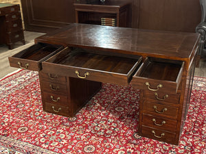 Vintage bureau, klassiek Engels bureau, mahoniehout, 622