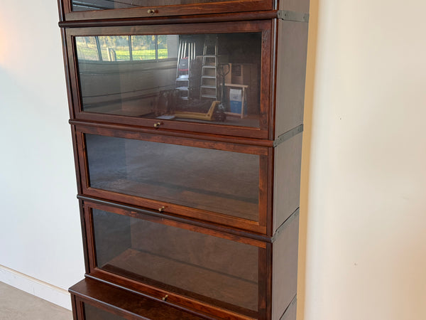 Set van Globe Wernicke boekenkast, stapelbaar, mahoniehout