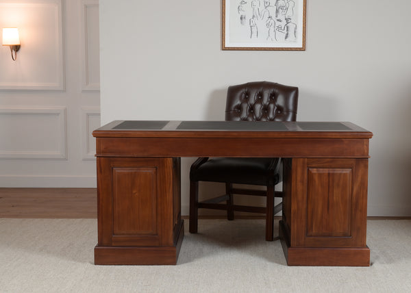 Regent 160x80 Amber, classic English desk, solid mahogany