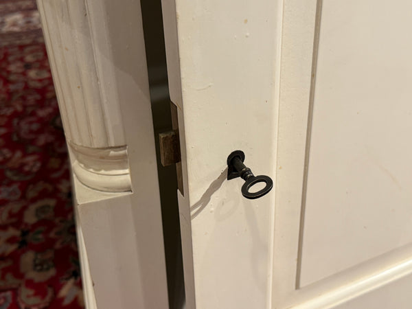 Vintage bureau, wit, klassiek Engels bureau, partnerdesk, 604