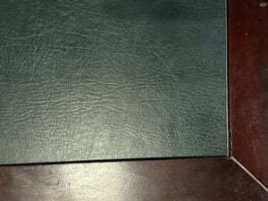 Bureau vintage, bureau anglais classique, acajou, cuir vert, 649