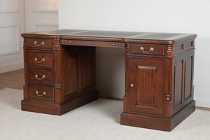 Pillar 160x80 Mahogany, classic English desk, solid mahogany