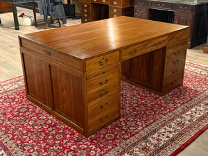 Vintage bureau, partnerdesk, mahoniehout, 674
