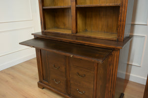 Bibliothèque vintage, bois de pin, 2 parties