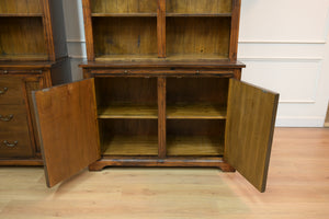 Bibliothèque vintage, bois de pin, 2 parties