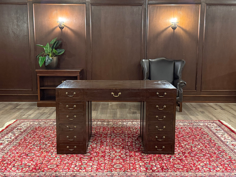 Bureau vintage, bureau anglais classique, acajou, 644