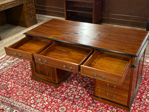 Vintage bureau, klassiek Engels bureau, mahoniehout, 580