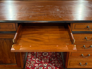 Vintage bureau, klassiek Engels bureau, mahoniehout, 580