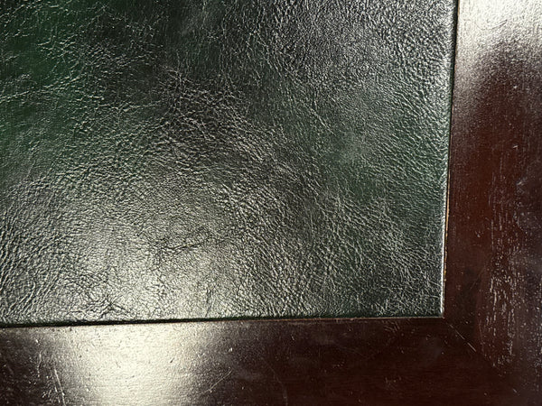 Vintage-Schreibtisch, klassischer englischer Schreibtisch, Mahagoni, grünes Leder, 680