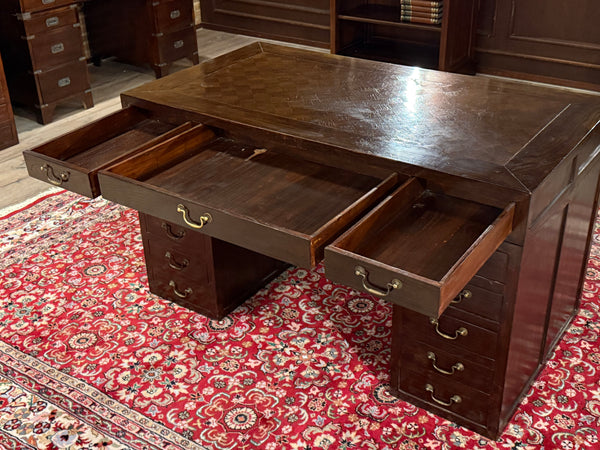 Bureau vintage, bureau anglais classique, acajou, 644